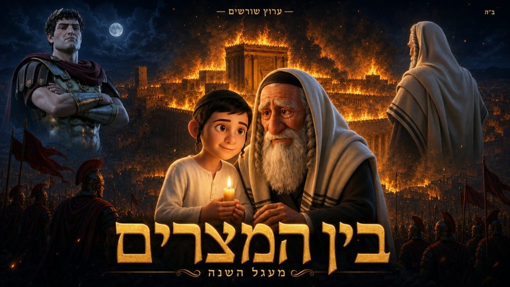 שורשים מגישים | בין המצרים 🕯️ — חורבן בית המקדש לילדים | סדרת מעגל השנה בהמחשת AI | צפו