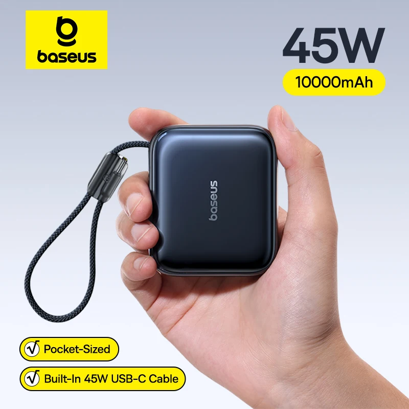 BASEUS 45W Powerbank 10000mAh MIT USB - C Kabel