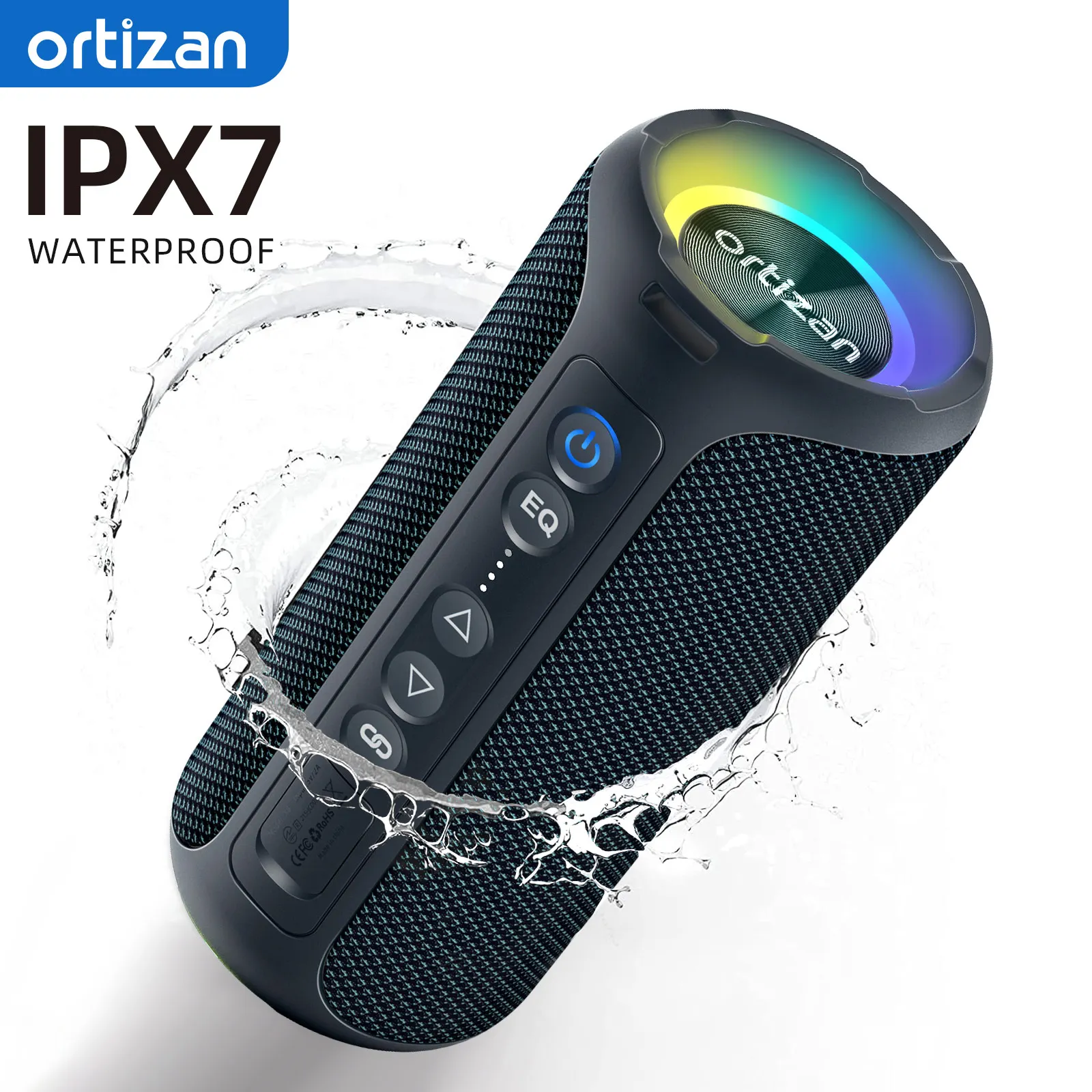Ortizan Bluetooth - Lautsprecher, 40 W, verbesserter Bass, tragbarer kabelloser Outdoor - Lautsprecher, 30 Stunden, IP7 wasserdichter Duschlautsprecher, Bluetooth 5.3 - AliExpress 44