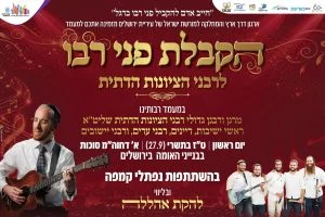 הקבלת פני רבו, לרבני הציונות הדתית תשפז
