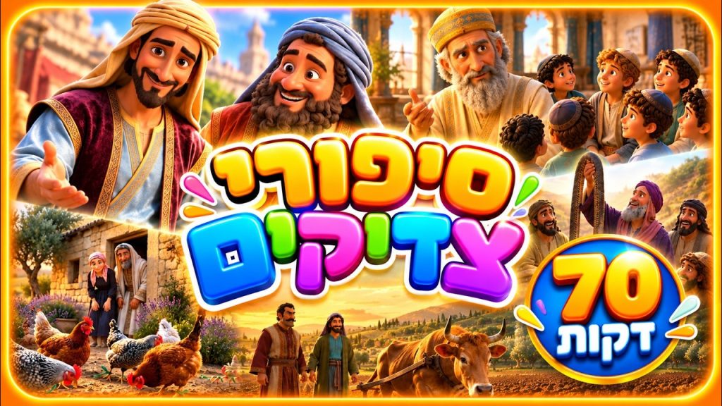 סיפורי צדיקים – 70 דקות! – בהמחשת AI מיוחדת לילדים